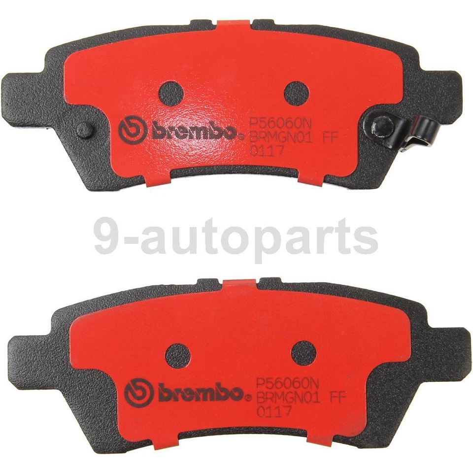 Rotores de freno delanteros traseros Brembo OE pastillas de freno de cerámica para Nissan Xterra 2006 2007 Foto 3 de 4