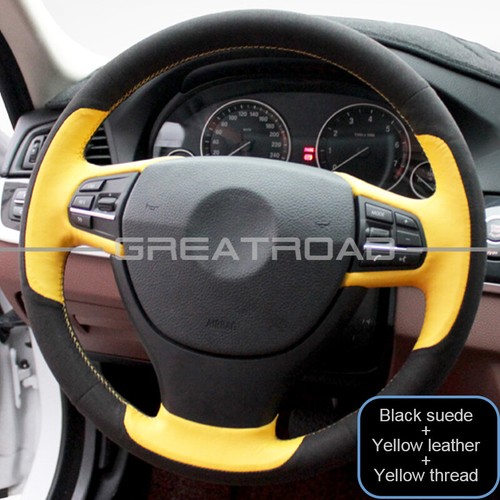 Custom Car Steering Wheel Cover for BMW 520 520i F10 F07 (GT) 2009-2017 F11 F01 - Foto 11 di 13