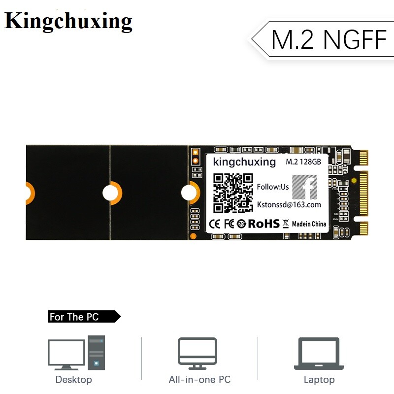 Kingchuxing 128GB M.2 SATA SSD - 2242/2260/2280 Size For Laptop & Desktop Upgrade