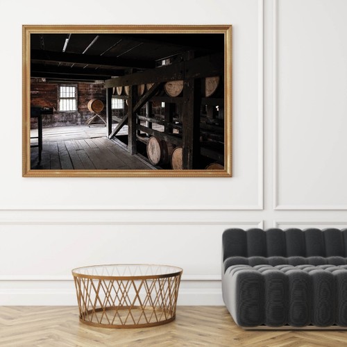 Impresión fotográfica de barril de bourbon, arte de pared de whisky, cueva del hombre de Kentucky - Imagen 2 de 4