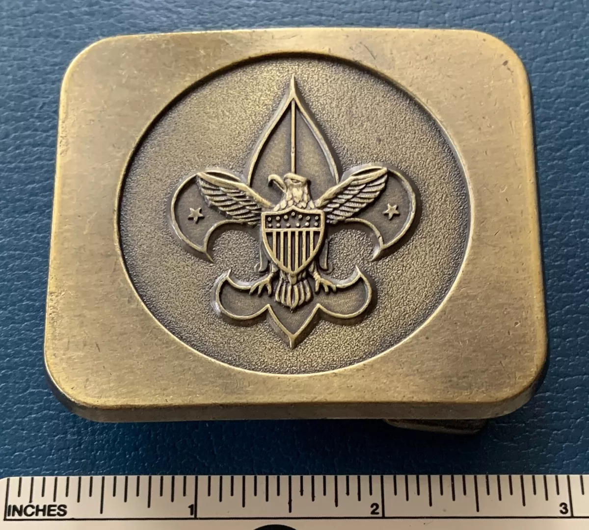 NOS Vintage BOY SCOUTS OF AMERICA Emblem BELT BUCKLE BSA Logo Uniform Badge