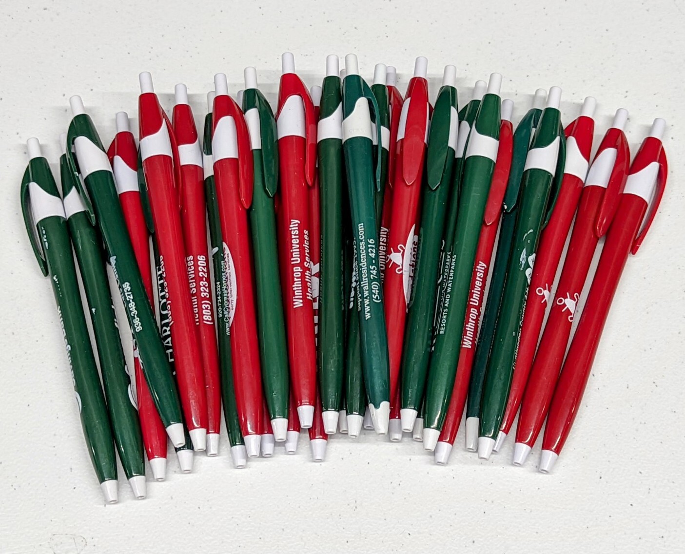 Red Ink Click Pens 30ct Misprint Retractable Click Pens: Christmas Color Theme RED/ GREEN ...