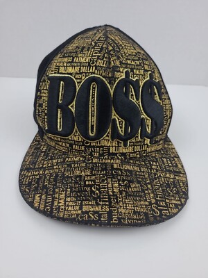 BO$$ Boss Top Level Black Gold Snapback Era Hat Cap 