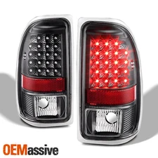 For 1997-2004 Dodge Dakota LED Tail Lamps Brake Lights Housing - Black