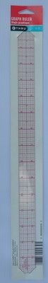 WESTCOTT B-80, 1''X 15'' 8ths Graph Beveled Ruler, drafting, drawing, sewing