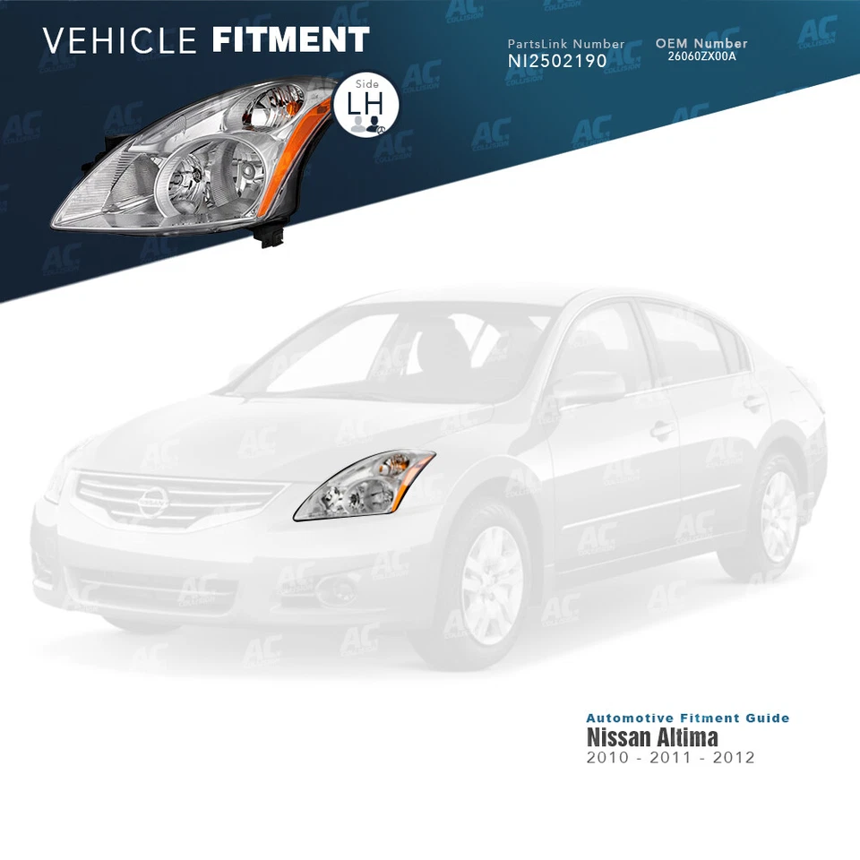 Faro derecho pasajero TYC para 10 11 12 Nissan Altima Foto 2 de 4
