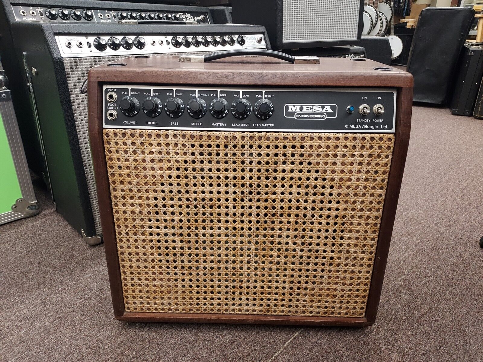 Vintage 1985 Mesa Boogie Mark III Walnut Basketweave 60 Watt Combo Tube Amp 1x12