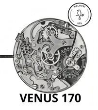 VENUS 170 SWISS WATCH PARTS VINTAGE CHRONOGRAPH