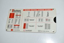  KB Tychon 8080 OCTAL Code Card Slide Rule  TKA70 