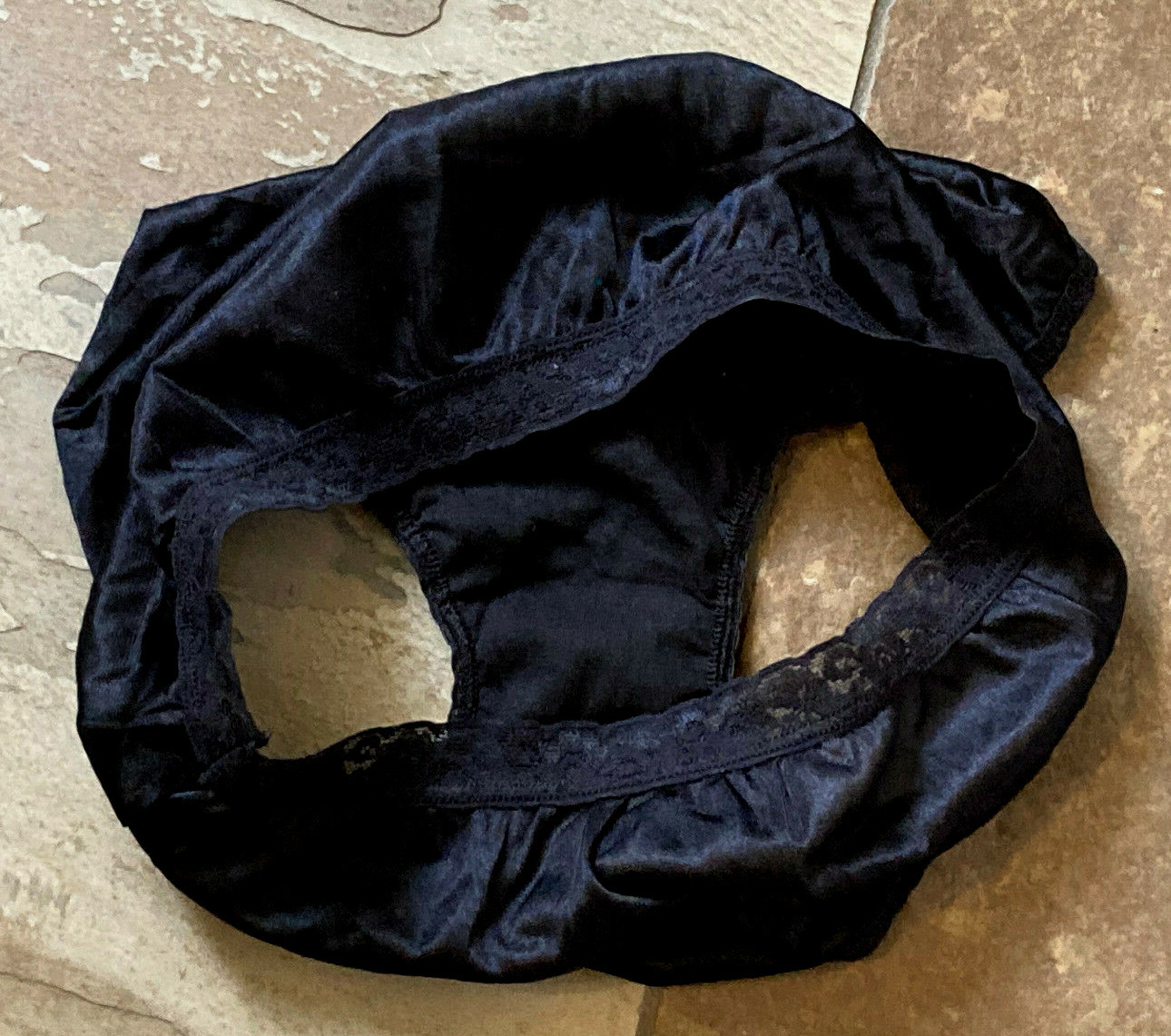 121 HANES 10/3XL Ebony Black Silky Smooth Shiny Nylon Hi Cut Brief