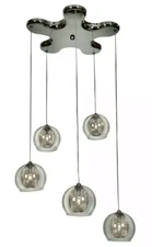 Stunning Access Lighting 52076-CH/CLR Aeria-5 Light Ceiling Pendant-14”w x 4”