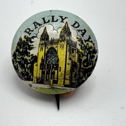 Vintage Metall Sonntagsschule Rallye Tag Pin; Etikett auf Rev. AC Presse Made in USA P1 - Bild 3 von 5