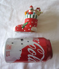 Red Christmas Stocking w/ Gifts Ceramic Ornament Holiday Figurine Decoration — photo 8