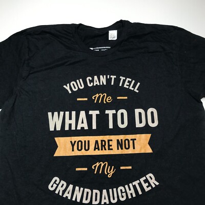 Gildan T-Shirt Mens Size XL Black Quotes Sayings Short Sleeve Crew Neck NWT