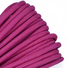 Fuchsia 550 Paracord - 50 Feet - USA Made - Veteran Owned Seller