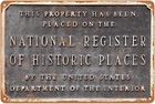 Metal Sign National Register Historic Places Vintage Tin Signs Wall Decoration R