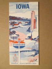Standard Oil Road Map of Iowa 1961