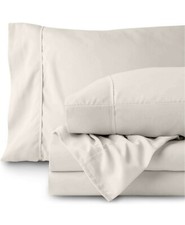 Bare Home Sheet Set-1800 Ultra-Soft Microfiber Sheets - Double Brush-Queen-Ivory