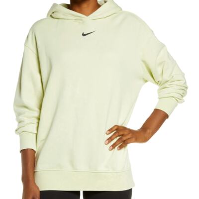 NIKE Sportswear Essential Collection Hoodie in Light Liquid Lime/Black Size M