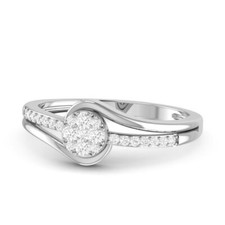 925 Sterling Silver 1.5 MM Engagement Cubic Zirconia Premium Adjustable Ring