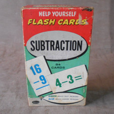 Whitman Publishing 1959 Subtraction Help Yourself Flash Cards Set 2 4742