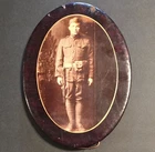Antique WWI Uniformed Army Soldier Celluloid Photograph 5.75" X 7.5"