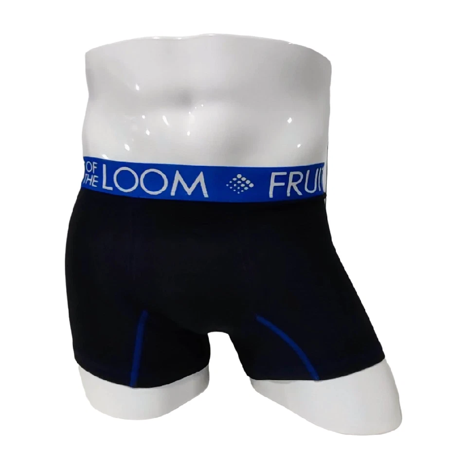 Paquete de 4 calzoncillos boxer Fruit of the Loom para hombre Performance micro malla mosca azul gris Foto 2 de 4