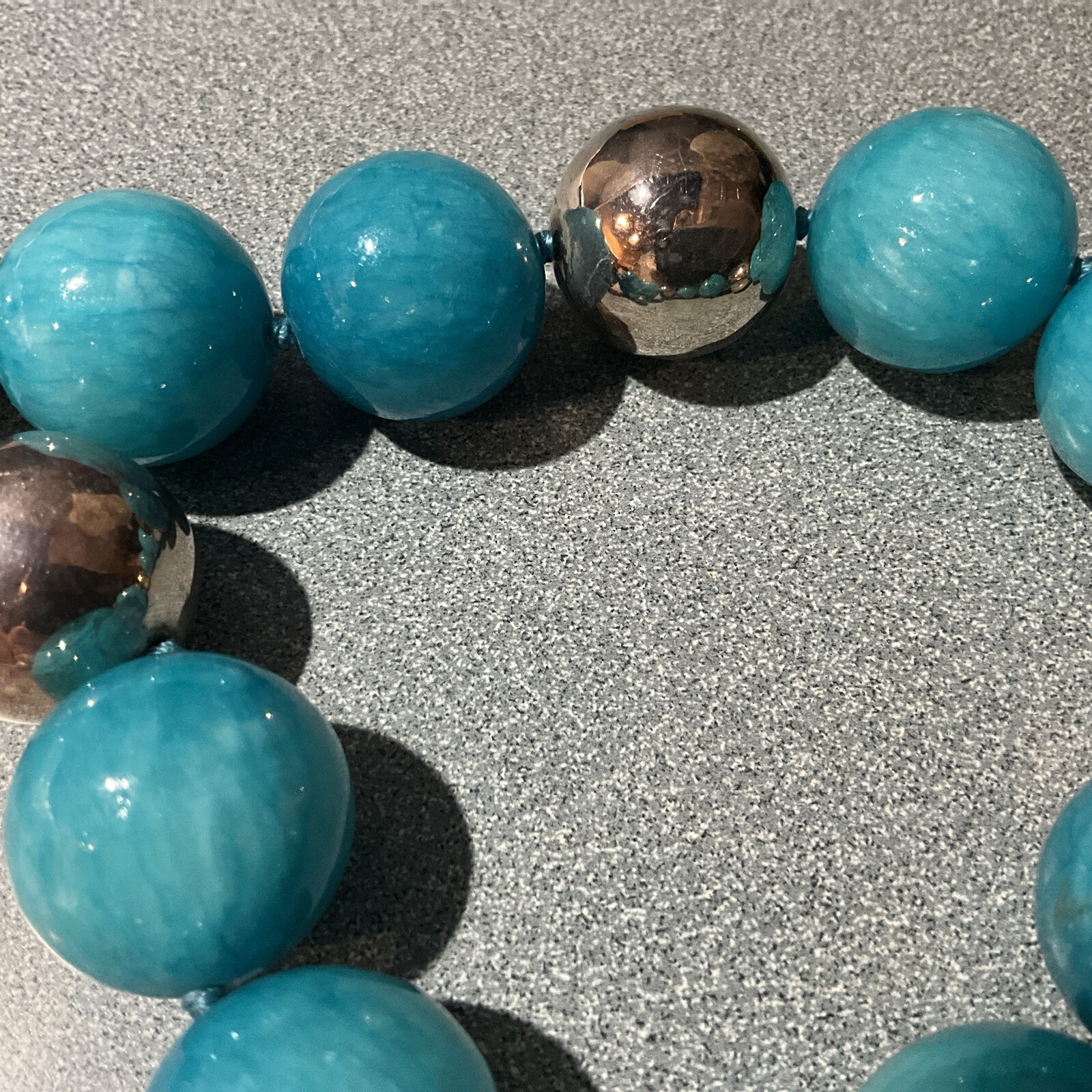 Huge Statement Necklace  STERLING SILVER CLASP AN… - image 14