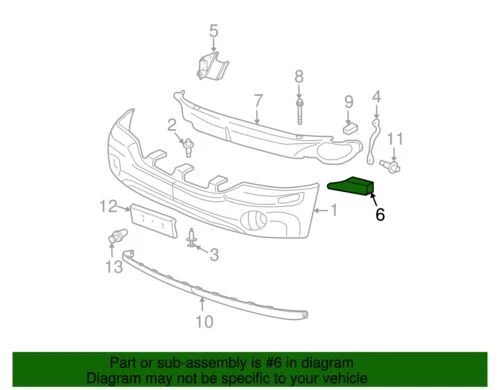 OEM NUEVO GM 06-09 GMC SLT Envoy parachoques delantero izquierdo espaciador soporte 12335949 Foto 3 de 3