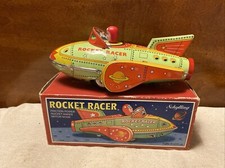 NIB Schylling Collector Series 8 Tin Litho Friction Motor Rocket Racer Toy
