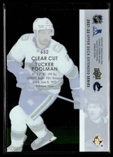 2021-22 Upper Deck Clear Cut Tucker Poolman Vancouver Canucks #652