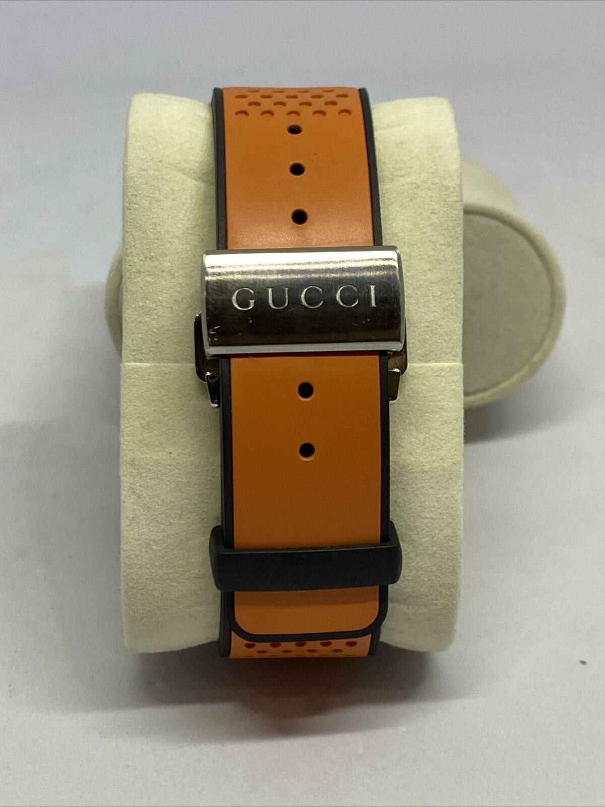 Gucci i-Gucci Sport Ref.114.1 Steel Mens Digital 49MM Watch Orange Read!!!