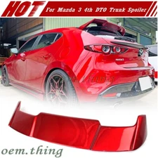2019+ Fit FOR Mazda 3 4th BP Hatchback DTO Rear Trunk Spoiler Painted #46V