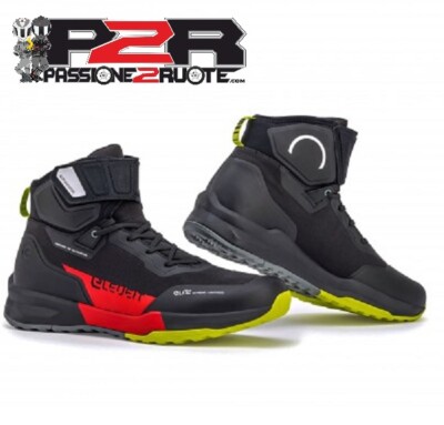 Scarpe moto Eleveit STRATOS WP nero rosso black red shoes