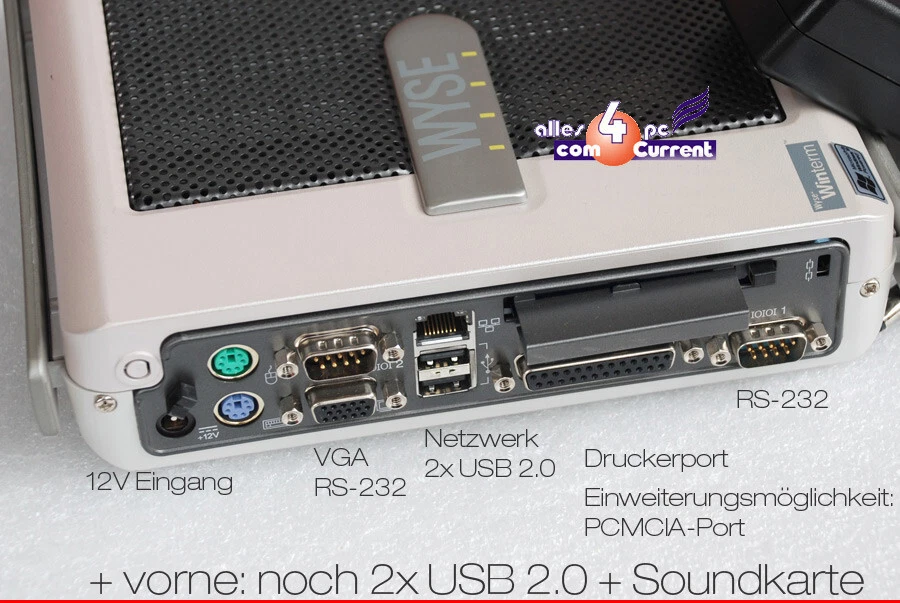 MINI-PC WYSE V90 MIT 12V NETZTEIL 2x RS-232 LPT VOM 12V AKKU MÖGLICH WINDOWS 98 - Bild 4 von 4