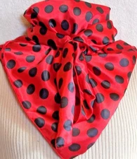 Wild Rag Scarf Cowboy Western Buckaroo Bandana Scarves silky black edgeing 36"