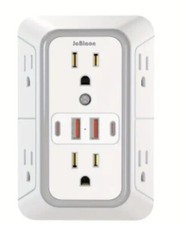 6 Outlet Wall Surge Protector w/ 4 USB Ports Home Office Travel Charging Station