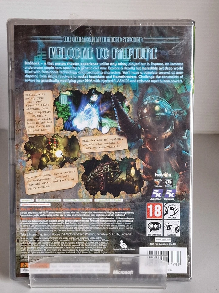 Bioshock Xbox 360 Classics Edition PAL NEW & FACTORY SEALED 2K Games - Image 2 of 4