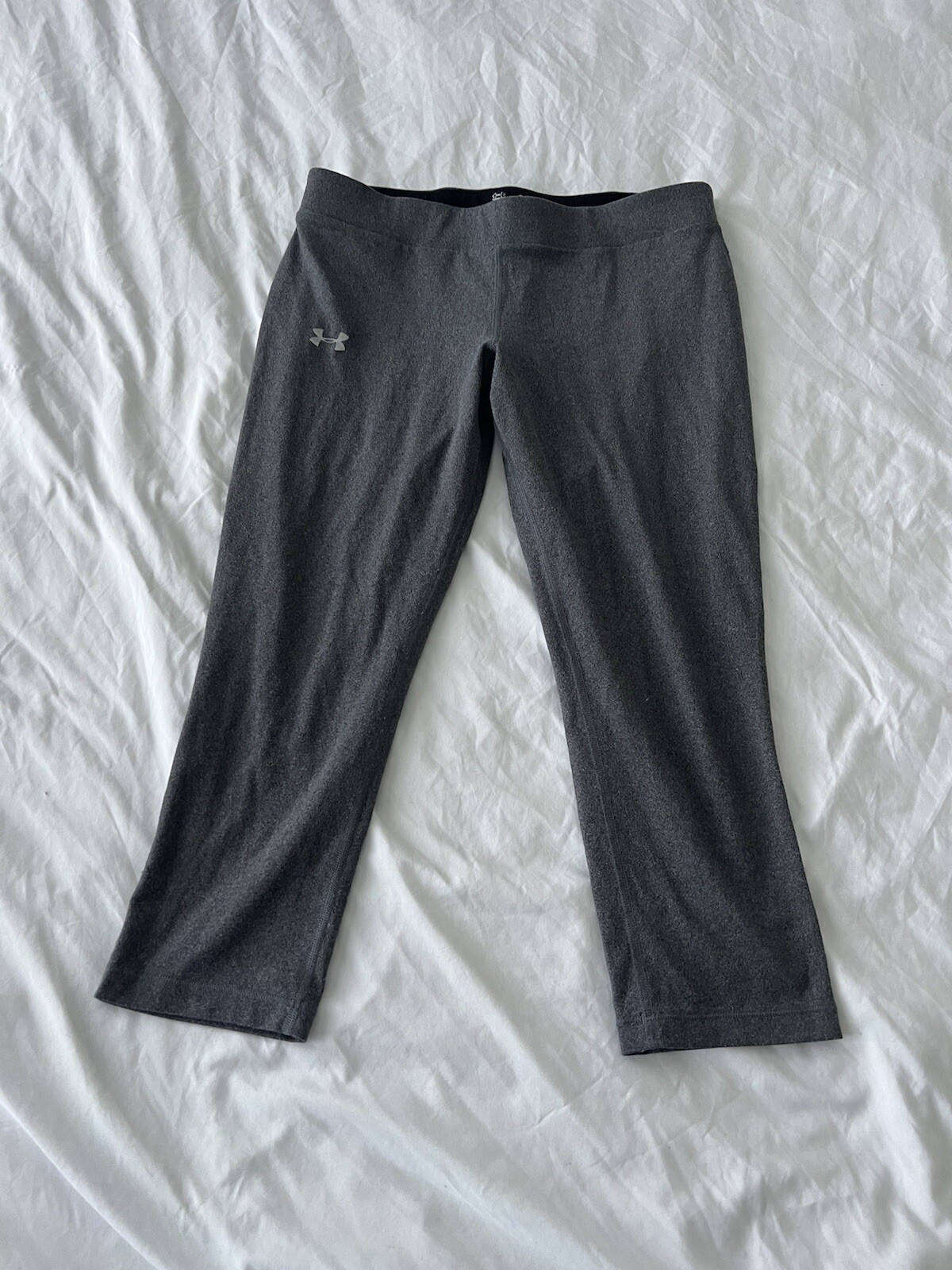 Under Armour HeatGear Compression Cropped Leggings Gray Women’s Medium 379