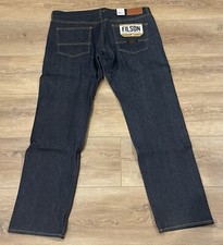 CC Filson Jeans Men's 40x34 Bullbuck Double-Front Denim Blue Jeans Raw Indigo