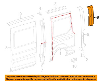 FORD OEM 15-23 E-Transit Side Panel Components-Outer Pillar BK3Z6141039A