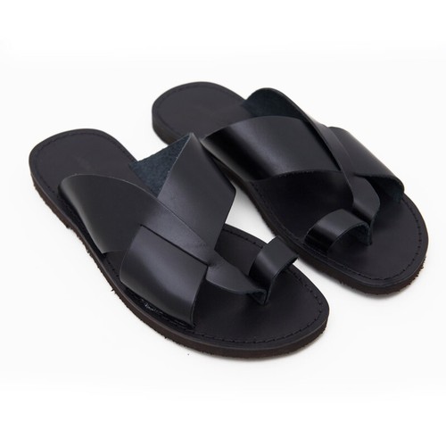 Ciabatte infradito uomo pelle e cuoio MADE IN ITALY estive Versosud colore  nero | eBay