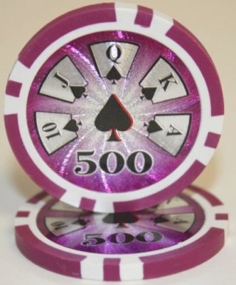 50 Purple $500 High Roller Poker Chips - Buy 2, Get 1 Free - Mix & Match!