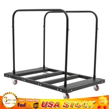 10 Tables Capacity Rolling Cart Steel Folding Table Cart For 60" Round Tables