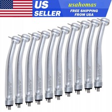 10 Pcs USA Dental High Speed Turbine Handpiece Push 4Hole Fit NSK PANA MAX YDA4