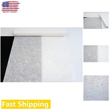 Traditional Mulberry Paper Roll - Natural Fiber Texture - White - 21.3" x 787.4"