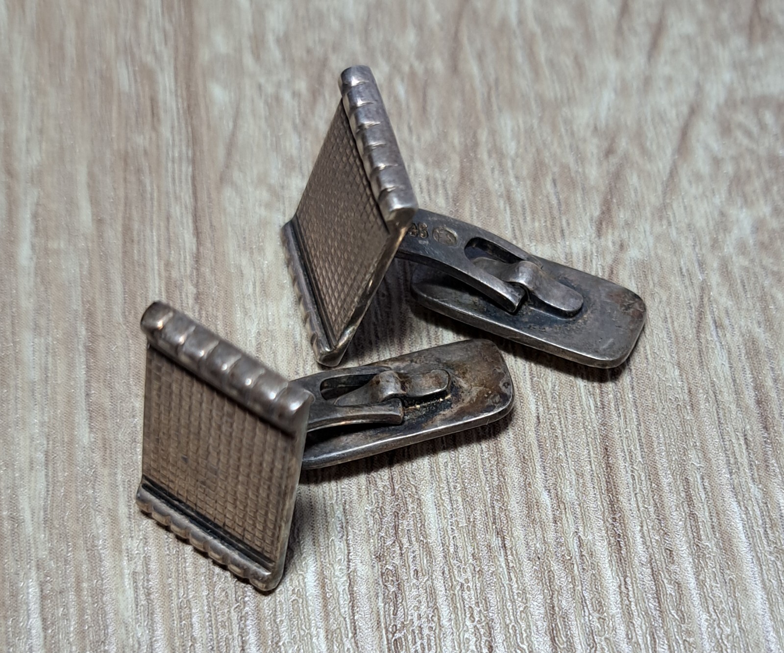 Solid Silver Button Cuff Silver 835 - image 5