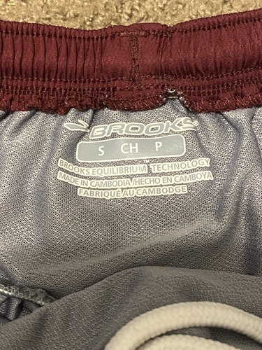 Brooks Equilibrium Womens Lined Running Shorts Maroon White Small Medium Large - Picture 2 of 2