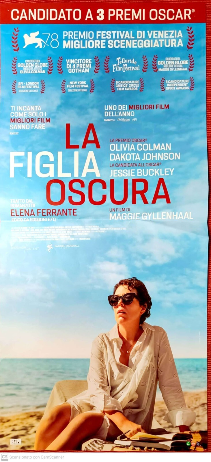Locandina originale film La Figlia Oscura (2021) - Regia di Maggie Gyllenhaal