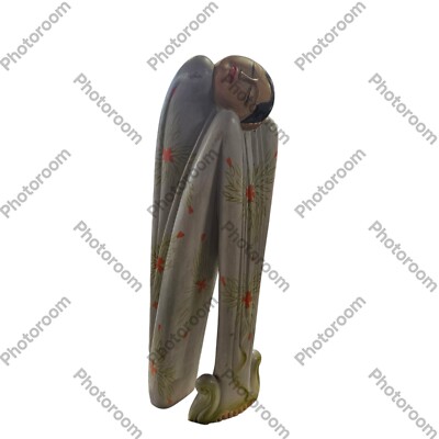 Painted Asian Lady Sleeping Figurine Carved Wood Sculpture Willi Soukop ??